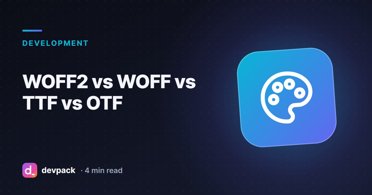 WOFF2 vs WOFF vs TTF vs OTF